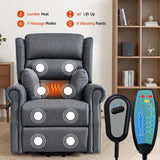 Artiss Electric Recliner Chair Power Lift Massage Heated Recliner Sofa - Top-Down View