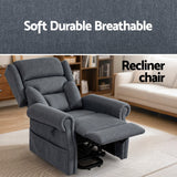 Artiss Electric Recliner Chair Power Lift Massage Heated Recliner Sofa - Rear View