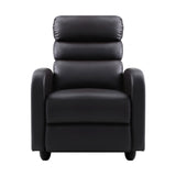 Artiss Recliner Armchair Brown Faux Leather Bolivia - Side View