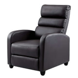 Artiss Recliner Armchair Brown Faux Leather Bolivia - Low Angle
