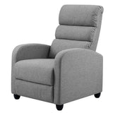 Artiss Recliner Armchair Grey Fabric Bolivia - Low Angle