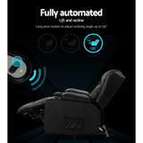 Artiss Recliner Chair Lift Assist Heated Massage Chair Leather Rukwa - Side View