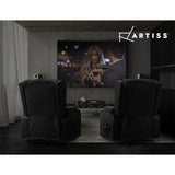 Artiss Recliner Chair Lift Assist Heated Massage Chair Leather Rukwa - Rear View