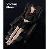 Artiss Recliner Armchair Black Faux Leather Domini - Side View