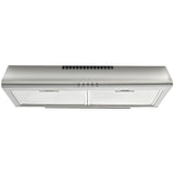 EUROCHEF 60cm Fixed Stainless Steel Rangehood, Quiet 3-Speed, 4-Layer Dishwashable Filters, Halogen Lights EFR60S