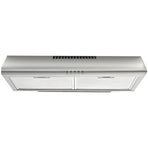 EUROCHEF 60cm Fixed Stainless Steel Rangehood, Quiet 3-Speed, 4-Layer Dishwashable Filters, Halogen Lights EFR60S
