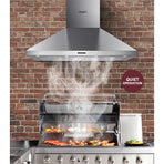 Devanti 1200mm Range Hood 120cm BBQ Commercial Rangehood, image 5