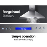 Devanti 1200mm Range Hood 120cm BBQ Commercial Rangehood - Side View