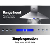 Devanti 1500mm Range Hood 150cm BBQ Commercial Rangehood - Side View