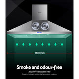 Devanti 1500mm Range Hood 150cm BBQ Commercial Rangehood - Top-Down View