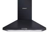 Devanti 600mm Range Hood 60cm Rangehood Black - Side View