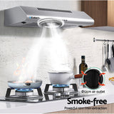 Devanti 600mm Range Hood 60cm Rangehood Stainless Steel - Side View