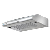 Devanti 600mm Range Hood 60cm Rangehood Stainless Steel - Low Angle