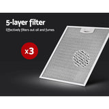 Devanti 900mm Range Hood 90cm Rangehood Stainless Steel - 45-Degree Angle