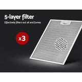 Devanti 900mm Range Hood 90cm Rangehood Stainless Steel - 45-Degree Angle