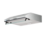 Devanti 60cm Stainless Steel Kitchen Canopy Range Hood with LED Lighting and Powerful Extraction - Low Angle
