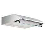 Devanti 60cm Stainless Steel Kitchen Canopy Range Hood with LED Lighting and Powerful Extraction - Side View