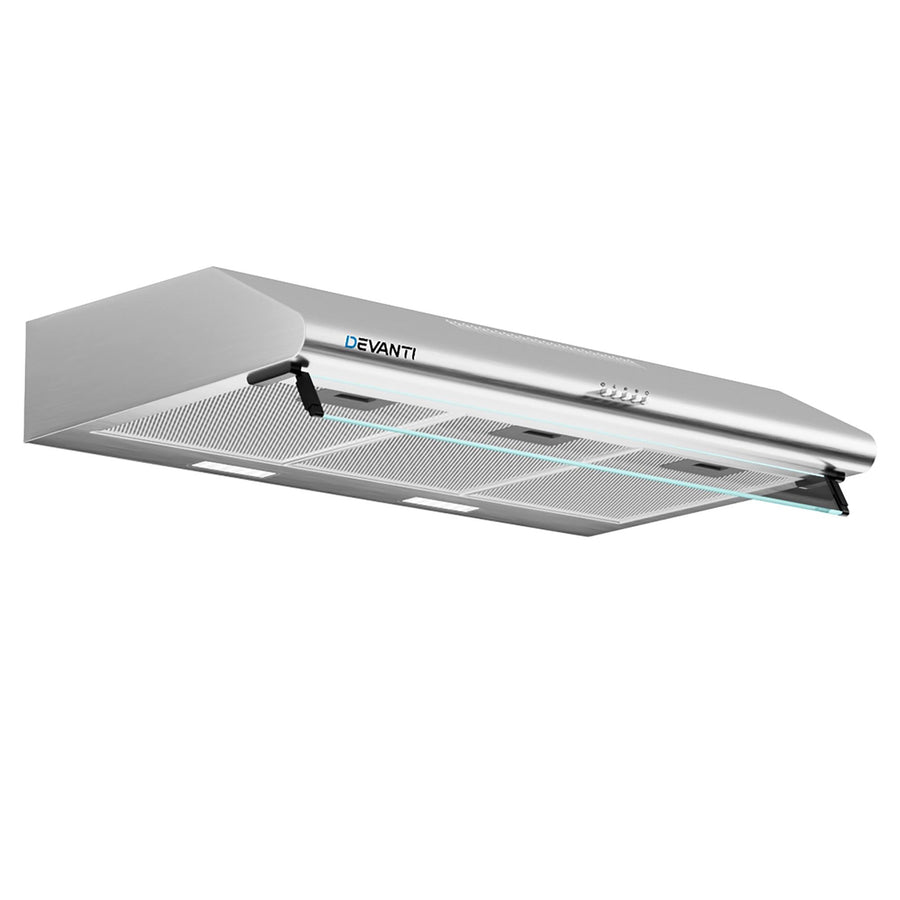 Devanti 900mm Range Hood 90cm Rangehood Stainless Steel, image 3