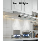 Devanti 900mm Range Hood 90cm Rangehood Stainless Steel - Rear View