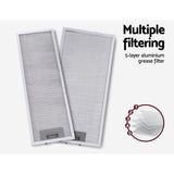 Devanti 600mm Range Hood 60cm Slide out Rangehood Stainless Steel - 45-Degree Angle