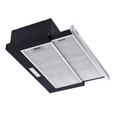 Devanti 600mm Range Hood 60cm Slide out Rangehood Stainless Steel - Close-Up Angle