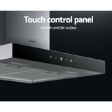 Devanti 600mm Range Hood 60cm Rangehood Glass Stainless Steel - Side View