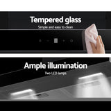 Devanti 600mm Range Hood 60cm Rangehood Glass Stainless Steel