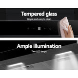 Devanti 600mm Range Hood 60cm Rangehood Glass Stainless Steel - Rear View