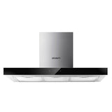 Devanti 900mm Range Hood 90cm Rangehood Glass Stainless Steel - Close-Up Angle