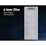 Devanti 520mm Range Hood 52cm Rangehood Stainless Steel - Rear View