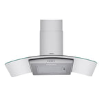 Devanti 90cm Range Hood Curved Glass Canopy Rangehood Kitchen Exhaust Fan
