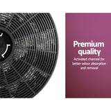 Devanti 17cm Range Hood Carbon Charcoal Filters Replacement X2 - Top-Down View
