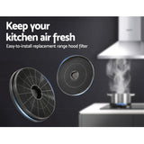 Devanti 17cm Range Hood Carbon Charcoal Filters Replacement X2 - 45-Degree Angle