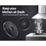 Devanti 16cm Range Hood Carbon Charcoal Filters Replacement X2 - Top-Down View