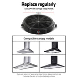 Devanti 11cm Range Hood Carbon Charcoal Filters Replacement X2 - Front View