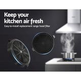 Devanti 11cm Range Hood Carbon Charcoal Filters Replacement X2 - Top-Down View