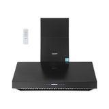 Devanti 1200mm Commercial BBQ Range Hood Dual Motor W/ Remote Control Black - Front View