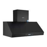 Devanti 1200mm Commercial BBQ Range Hood Dual Motor W/ Remote Control Black - Top-Down View