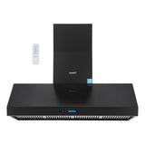 Devanti 1500mm Commercial BBQ Range Hood Dual Motor W/ Remote Control Black - Front View