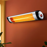 Devanti Electric Strip Heater Radiant Heaters 1500W - Low Angle