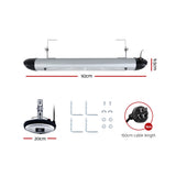 Devanti 2PCS Electric Radiant Strip Heater Outdoor Indoor Patio Infrared Heaters 2000W - Front View