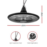Devanti 1500W Hanging Electric Patio Heater - Front View
