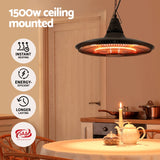 Devanti 1500W Hanging Electric Patio Heater - 45-Degree Angle