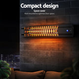 Devanti Electric Strip Heater Radiant Heaters 2000W - 45-Degree Angle