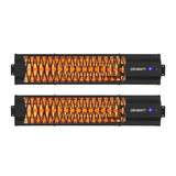 Devanti 2PCS Electric Strip Heater Radiant Infrared Heaters 2000W - Side View