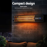 Devanti 2PCS Electric Strip Heater Radiant Infrared Heaters 2000W - Top-Down View