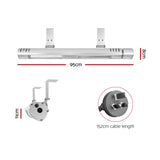 Devanti 2PCS Electric Strip Heater Radiant Infrared Heaters Remote Control 3000W - Front View