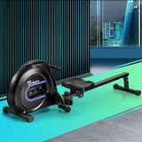 Finex Rowing Machine Elastic Rope Resistance Black&Blue - Front View