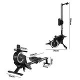 Finex Rowing Machine Magnetic Resistance Aluminium - Rear View