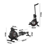 Finex Rowing Machine Rower Magnetic Resistance Exercise Fitness Black